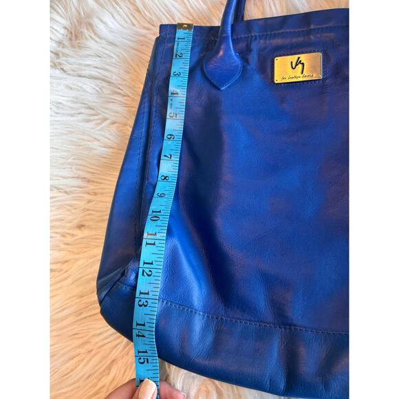 Velez Artisan Women's Leather Shoulder Tote Bag Travel Casual Everyday Blue - Picture 11 of 15